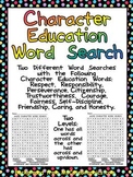 FREE Character Education Word Search- Two Levels