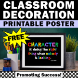 FREE Character Poster Motivational Classroom Poster Counse