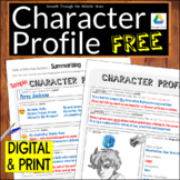 FREE Character Profile (DIGITAL and Print)