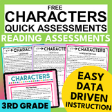 FREE Characters Standards-Based Reading Assessment 3rd Gra