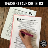 FREE Checklist for Teachers: Prepping for Planned Absences