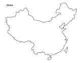FREE - China Map Outline