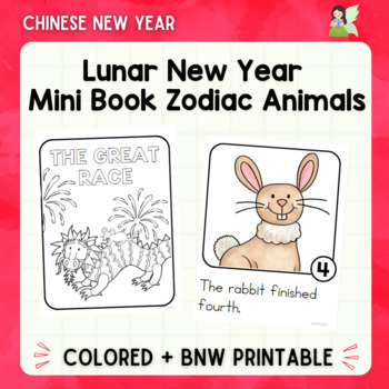 Preview of FREE Chinese Lunar New Year Zodiac Animals MINI BOOK (NO PREP)