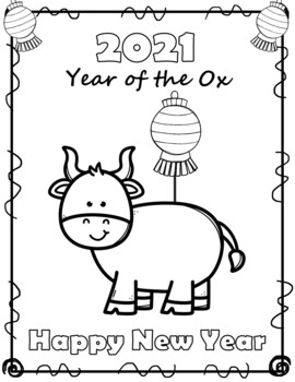 FREE Chinese New Year 2021 Coloring Sheets by The Love of ...