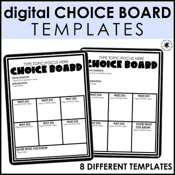 Preview of FREE Choice Board Templates