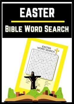 Preview of Christian Easter Word Search for Sunday School
