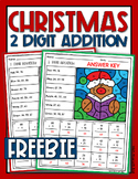FREE Christmas 2 Digit Addition with/without Regrouping Co