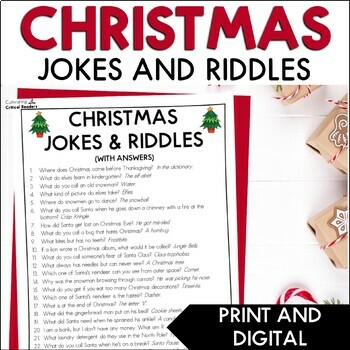 FREE Christmas Activity - Jokes and Riddles by Cultivating Critical Readers