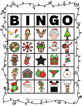 FREE Christmas BINGO game by Windy Maple Bay Resources | TPT