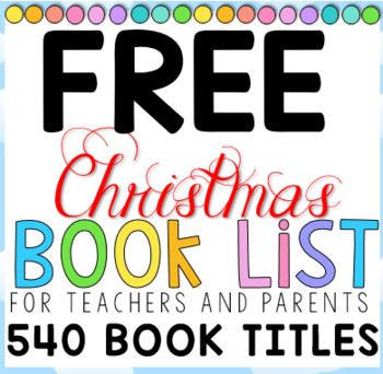 Preview of FREE Christmas Book Lists for Teachers and Parents - Text List 10 pages
