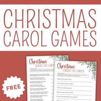 FREE Christmas Carol Printable Games | Advent by Scriptura Christian ...