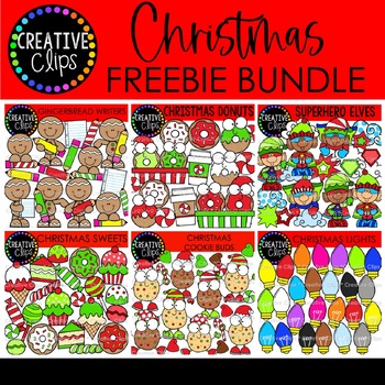 Preview of FREE! Christmas Clipart Freebie Bundle {Creative Clips Clipart}