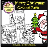 FREE - Christmas Coloring Pages - Santa - Elf - Freebie (S