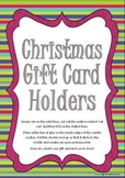 FREE Christmas Gift Card Holders