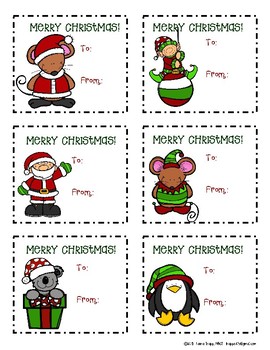 FREE! Christmas Gift Tags by Laura Trapp - The Trapped Librarian