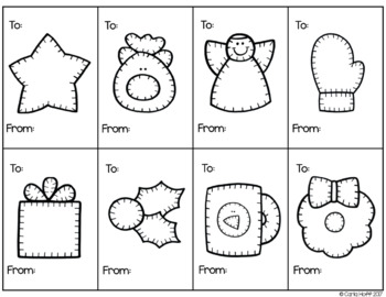 Free! Christmas Gift Tags To Color By Carla Hoff 