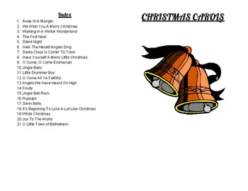 Preview of Christmas & Holiday Caroling Songs Booklet (21 Songs - Ready To Print!)