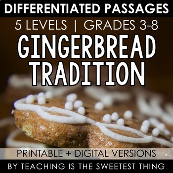 Preview of Holiday Gingerbread Tradition Passage - Distance Learning Compatible