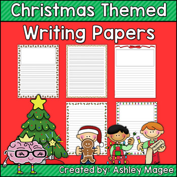 Preview of FREE Christmas Holiday Themed Writing Papers