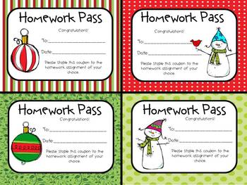 holiday homework pass