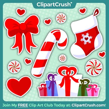 Preview of Royalty Free Christmas Icon Clipart Set!