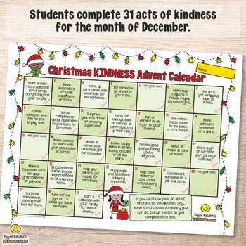 FREE CHRISTMAS ACTIVITY – Acts of Kindness Checklist - Advent Calendar ...