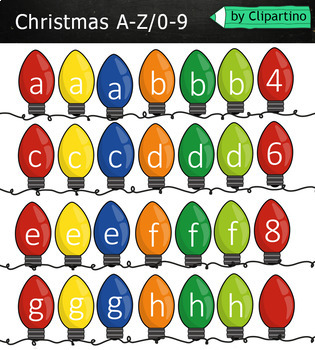 Preview of Christmas Alphabet Letters Free Clip Art Commercial use