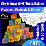 FREE Christmas Math Gift Tessellation Converting Fractions