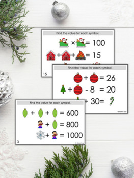 Preview of FREE Christmas Math Logic Problem Puzzles