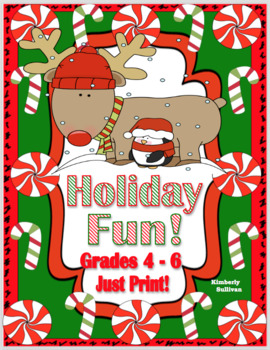 Preview of FREE Christmas Math for Google Slides! Grades 4 - 6 Add Subtract Multiply Divide