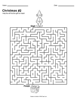 FREE Christmas Mazes by Creations by LAckert | Teachers Pay Teachers