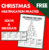 FREE Christmas Multiplication Activity | Solve & Color