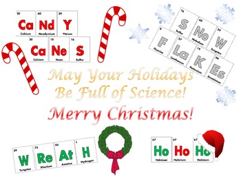 Preview of FREE! Christmas Science Poster - Celebrate the Holidays with Chemistry!