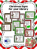 FREE Christmas Signs for Your Library/Media Center