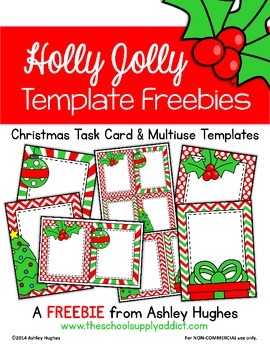 Preview of FREE Christmas Task Card Templates