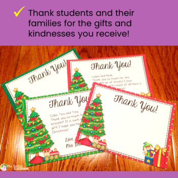 FREE Christmas Thank You Card or Note | Editable and Printable Thank ...