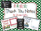 FREE Christmas Thank You Notes for Student Gifts {EDIT wit