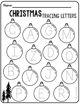 FREE Christmas Tracing Letters | Literacy & Writing Activity by Play Do ...