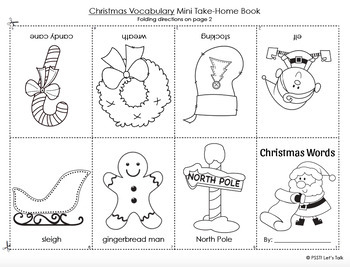 Christmas Vocabulary Interactive Book by Speech Therapy with Courtney Gragg