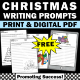 FREE Christmas Writing Paper Worksheets Writing Prompts Mo