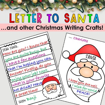 Letter to Santa - Christmas Craft - Christmas Writing Prompts