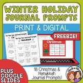 FREE Christmas and Hanukkah Tic-Tac-Toe Journal Prompts
