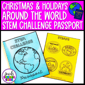 Preview of FREE Christmas and Holidays Around the World STEM Challenge Passport