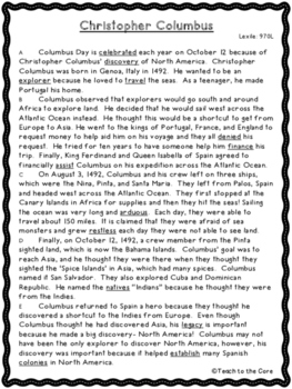 Preview of FREE Christopher Columbus Text Passage and Graphic Organizers Gr. 5-6