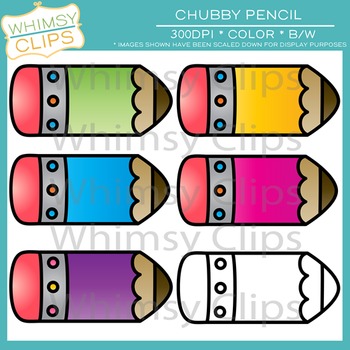 Preview of FREE Chubby Pencil Clip Art