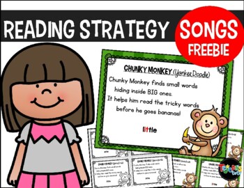 Preview of FREE: Chunky Monkey Reading Strategy Song