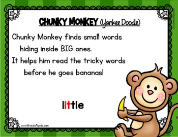 FREE: Chunky Monkey Reading Strategy Song by Brenda Tejeda | TPT