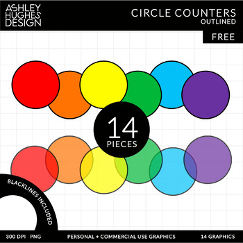 Preview of FREE Circle Counters Clipart