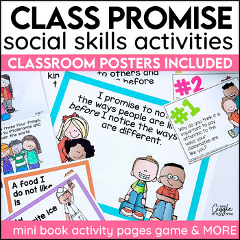Preview of FREE Class Pledge Promise Rules Expectations Posters Activities Coloring Pages