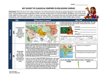 Preview of FREE Classical India & Religions World History Homework/ Warm-Up Sheet